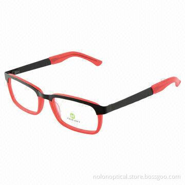 Fashion optical frame with acetate and metal for women